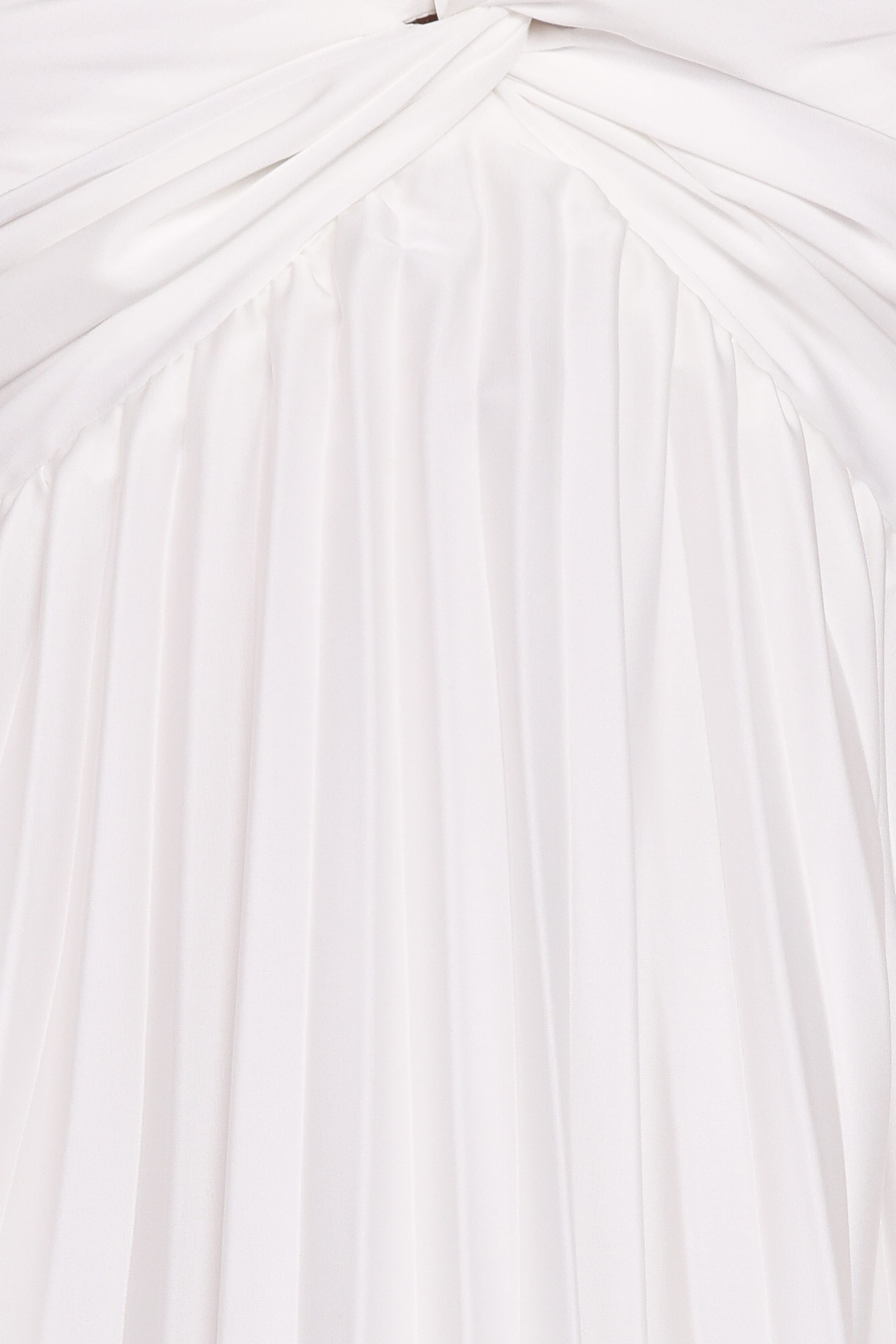 Nova Flutter Sleeve Midi Dress - White