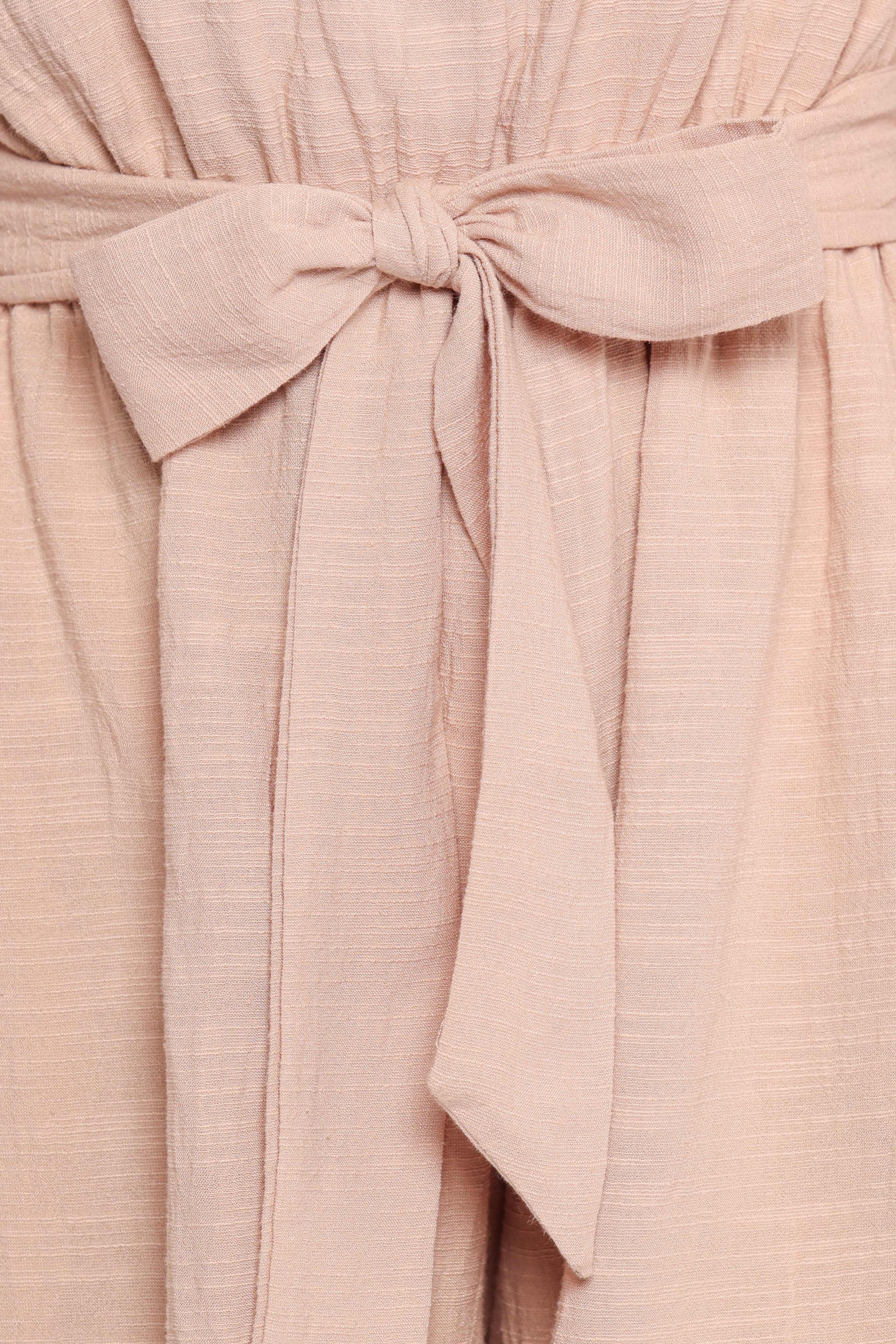 Levana One Shoulder Romper - Beige