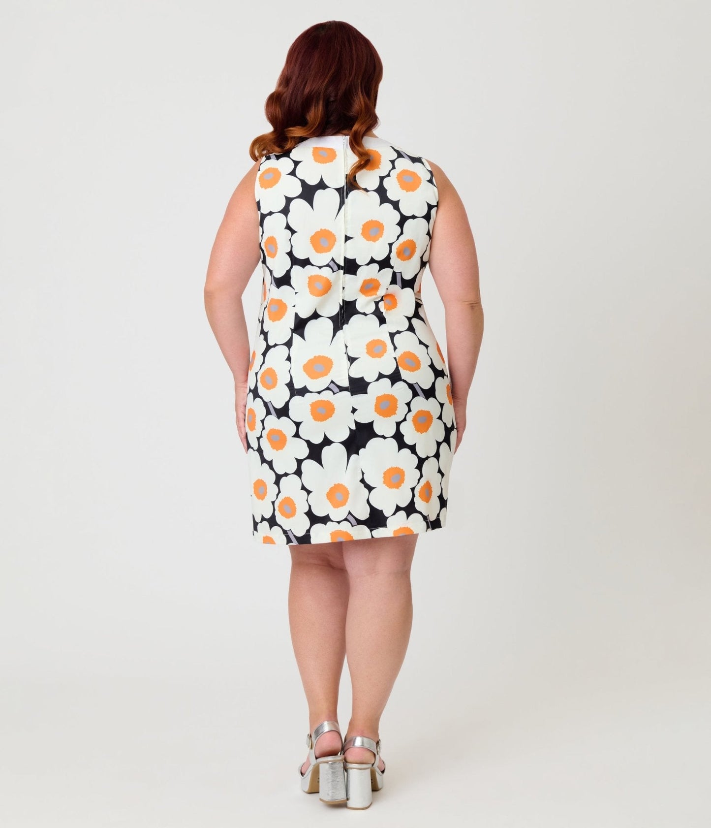 Smak Parlour Plus Size Black & Daisy Mod Mini Dress